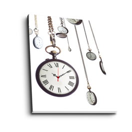 Wallity Reloj de pared decorativo de lienzo Multicolor 45 x 70 cm